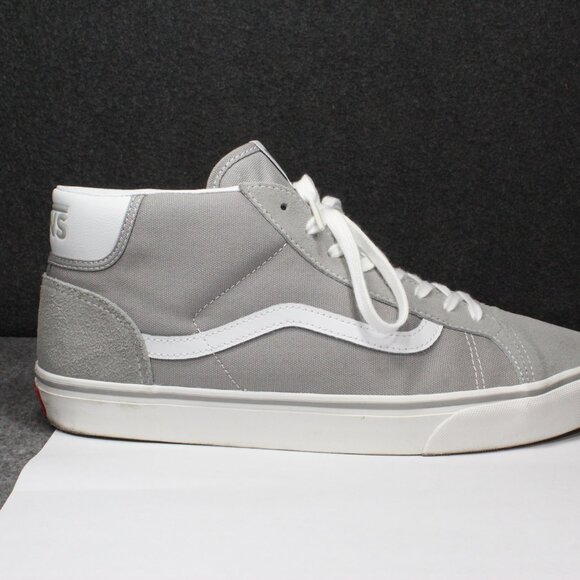 Vans Mid Skool 37 LX Vault OG Shoes Sneakers Gray and White Men's Size 12 - Picture 8 of 12